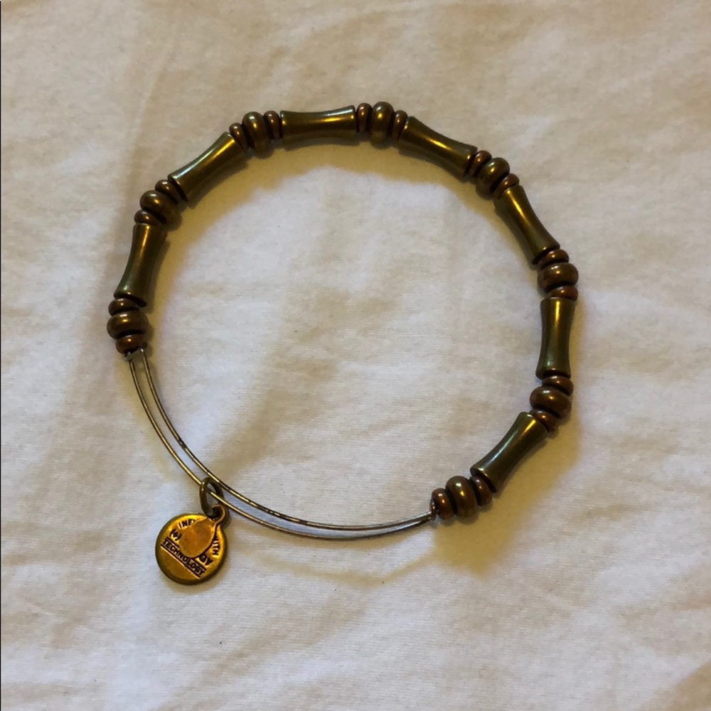 gold bone alex and ani bangle